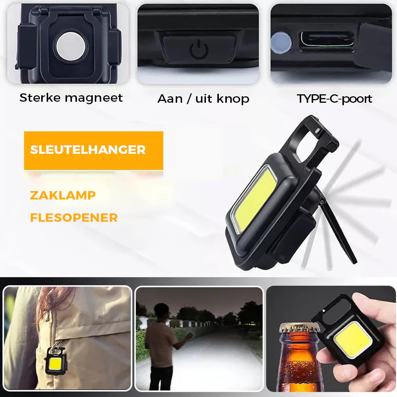 MiniPowerLamp™ - SMART Led sleutelhanger noodverlichting | (Tijdelijk 1+1 GRATIS)