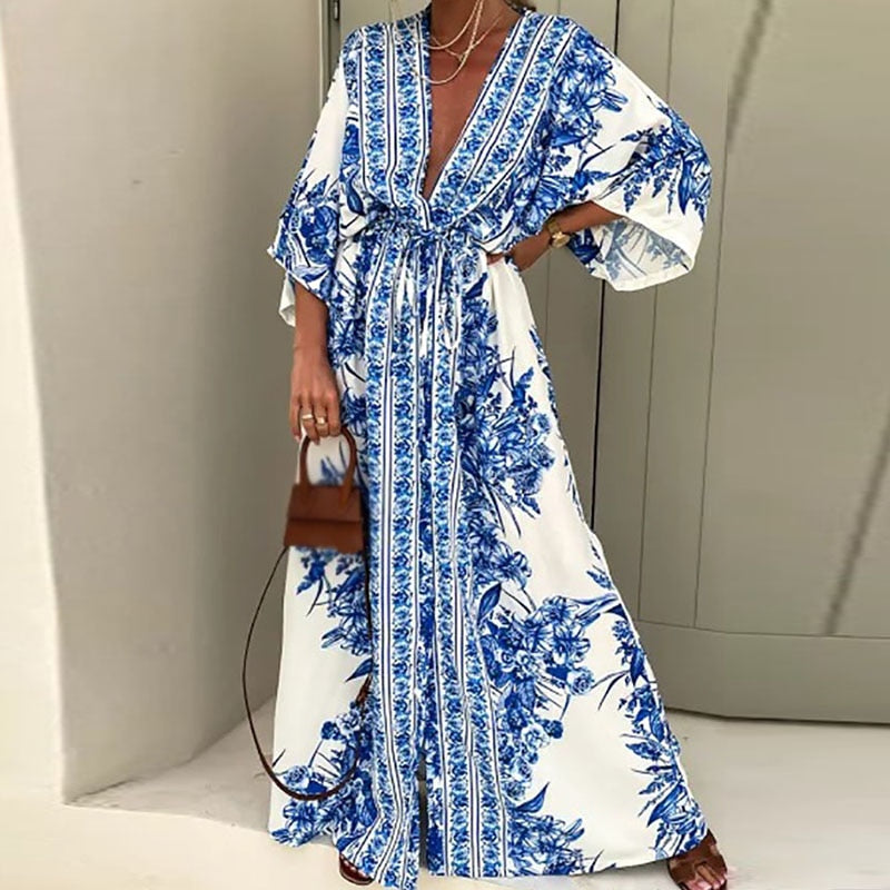 Maxi jurk met wijde mouwen | Comfortabel en stijlvol