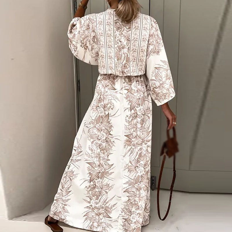 Maxi jurk met wijde mouwen | Comfortabel en stijlvol
