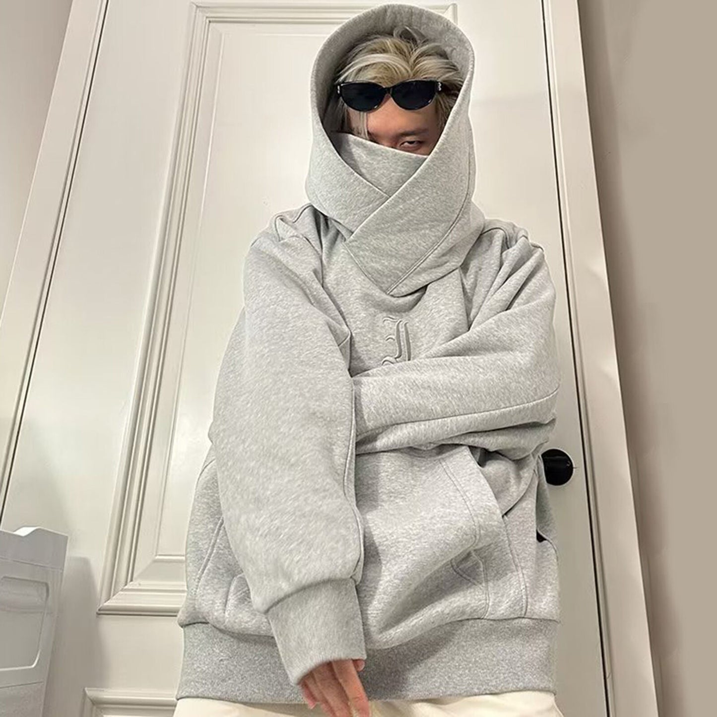 ⭐Ninja Double Neckline Cotton Hip Hop Hoodie™ | Next level street style