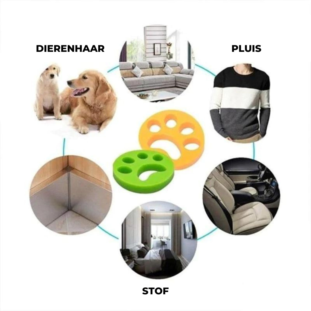 Haar&PluisWeg™ - Verwijdert haren en pluizen bij het wassen en drogen