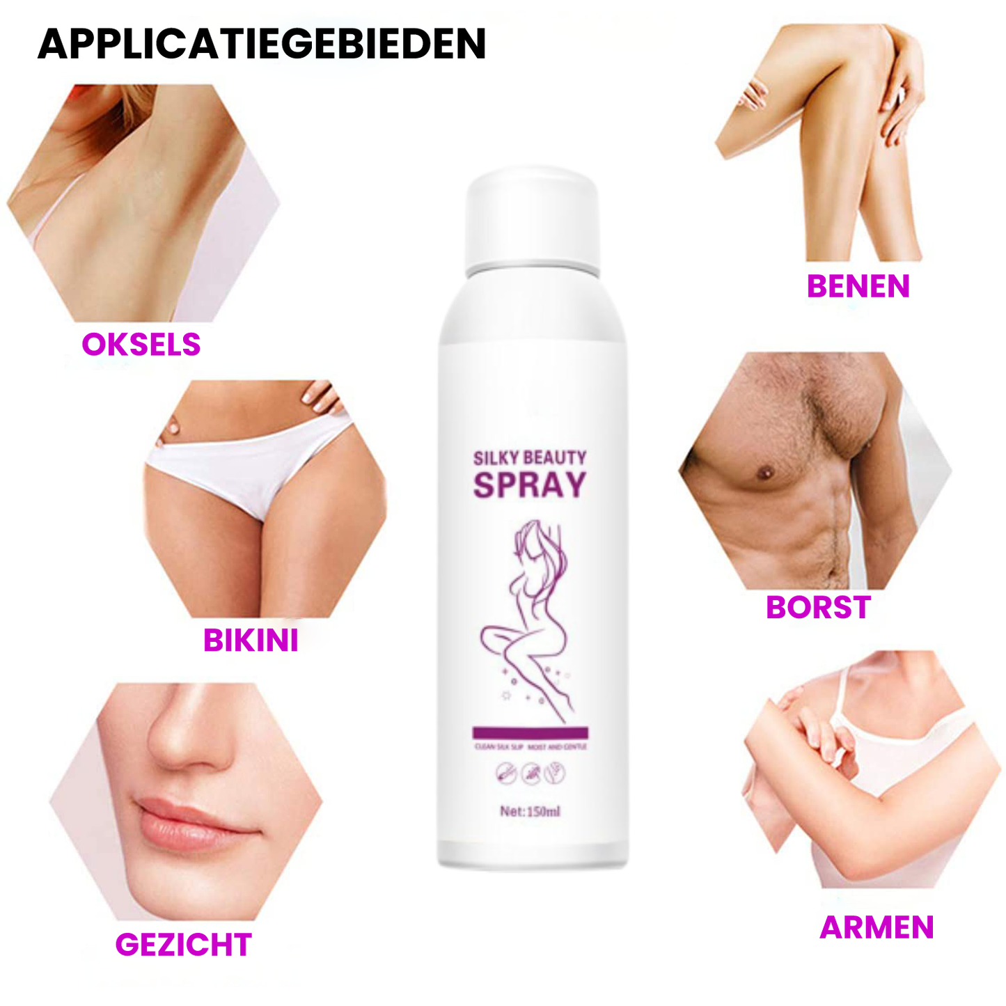 SILKY™ | Nieuwe Ontharing-Spray voor een zijdezachte huid (1+1 Gratis)