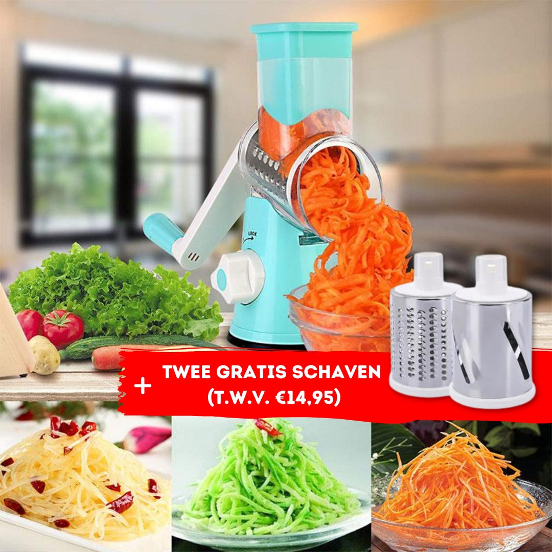PowerRasp™ - Snel gezond voedsel op tafel, nu met 2 gratis schaven t.w.v. 14,95