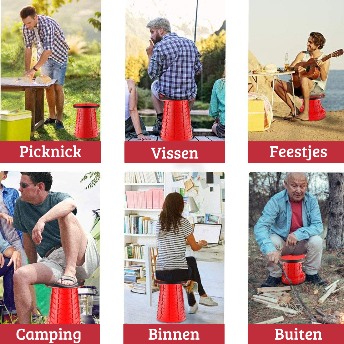 Telescoop Kruk Pro™ - Altijd en overal een lichtgewicht zitplek bij je!