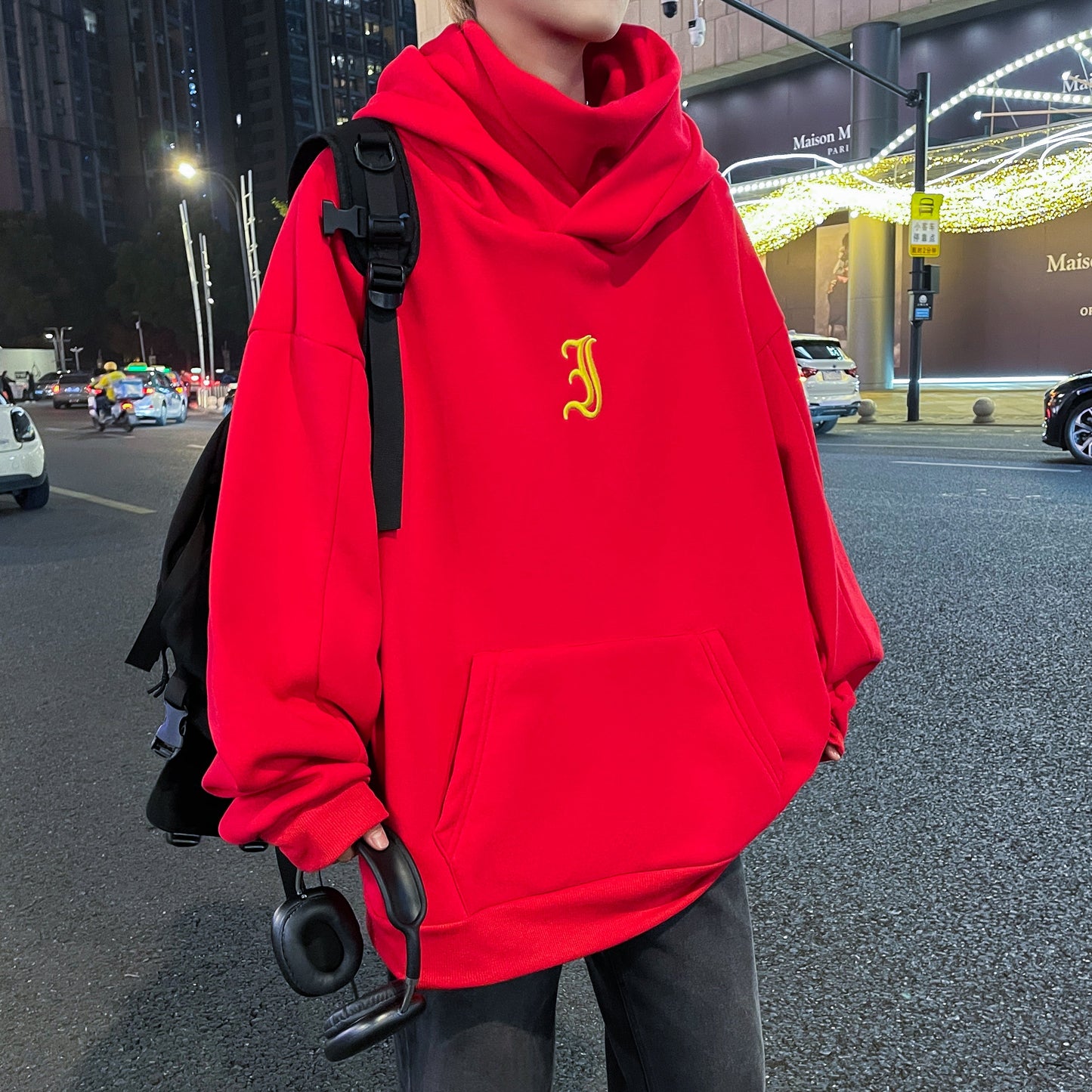 ⭐Ninja Double Neckline Cotton Hip Hop Hoodie™ | Next level street style