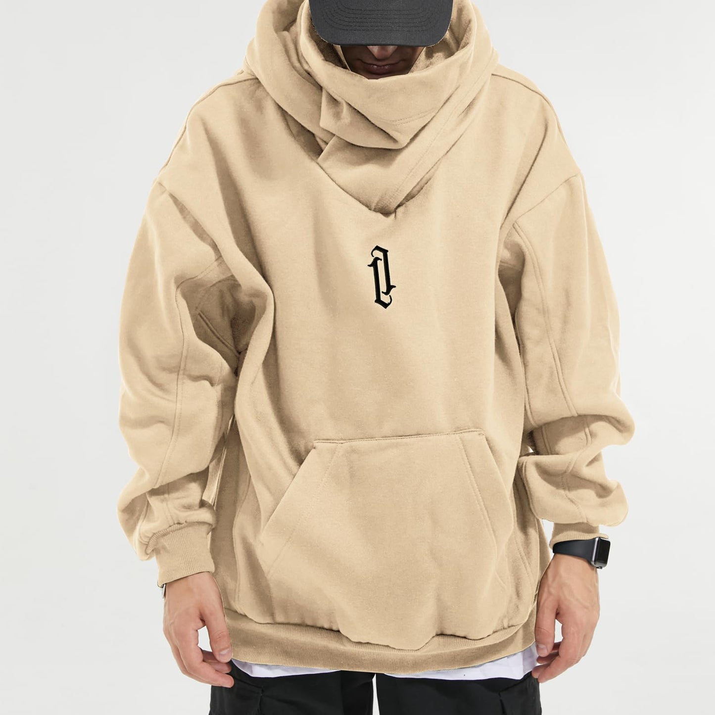 ⭐Ninja Double Neckline Cotton Hip Hop Hoodie™ | Next level street style