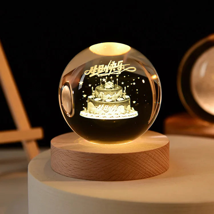 3D Kristallen Bol Lamp™ | Geeft iedere ruimte een nieuwe dimensie