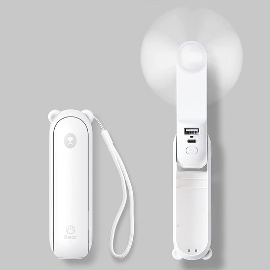Glampy-Fan™ | Draagbare Mini Ventilator + Powerbank + Zaklamp in 1 GADGET