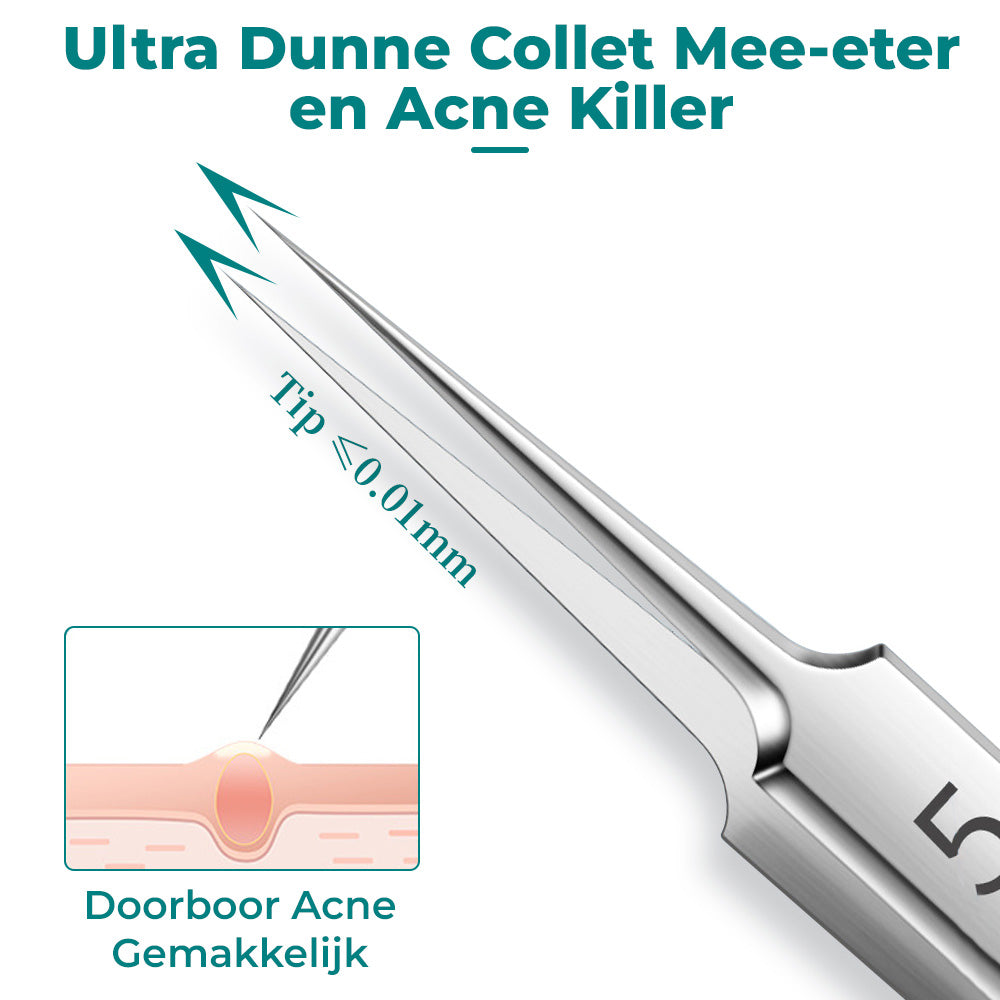 SkinPro Toolkit™ - 3 precisie pincetten voor een zuivere en stralende huid