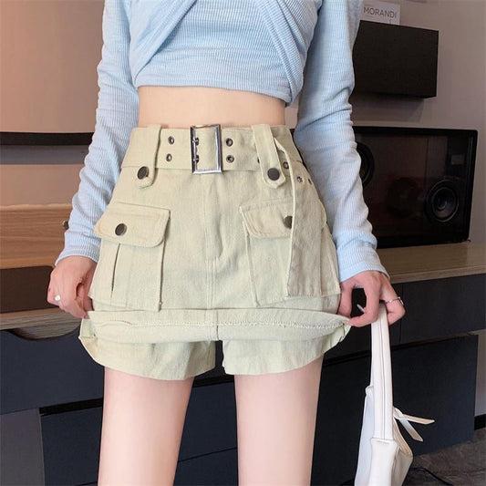 Isa™ Elegante Rand Met Riem Cargo Skort- Iedereen zal je nakijken