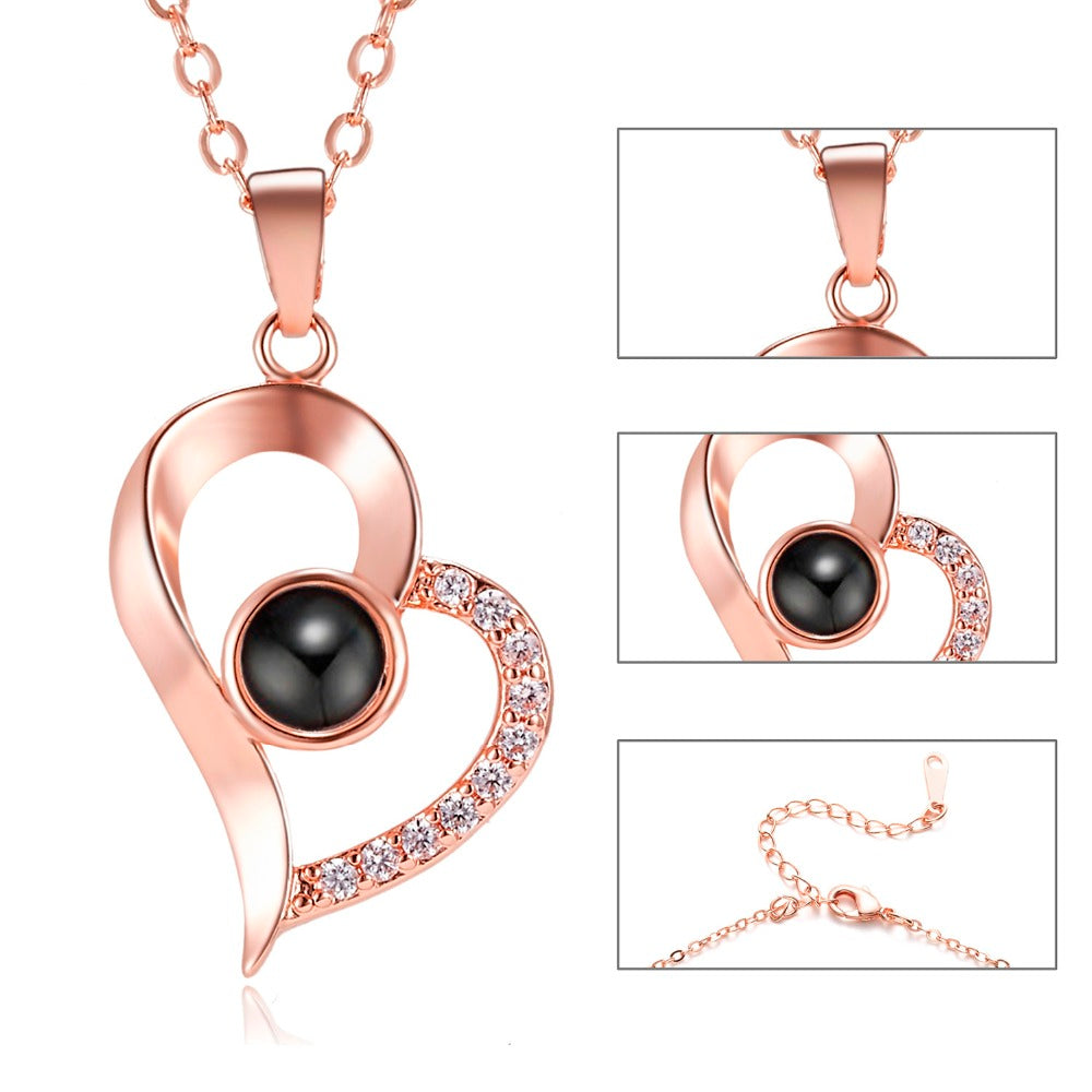 100 TALEN IK HOU VAN JOU IN HARTVORM KETTING™ - de mooiste liefdes ketting