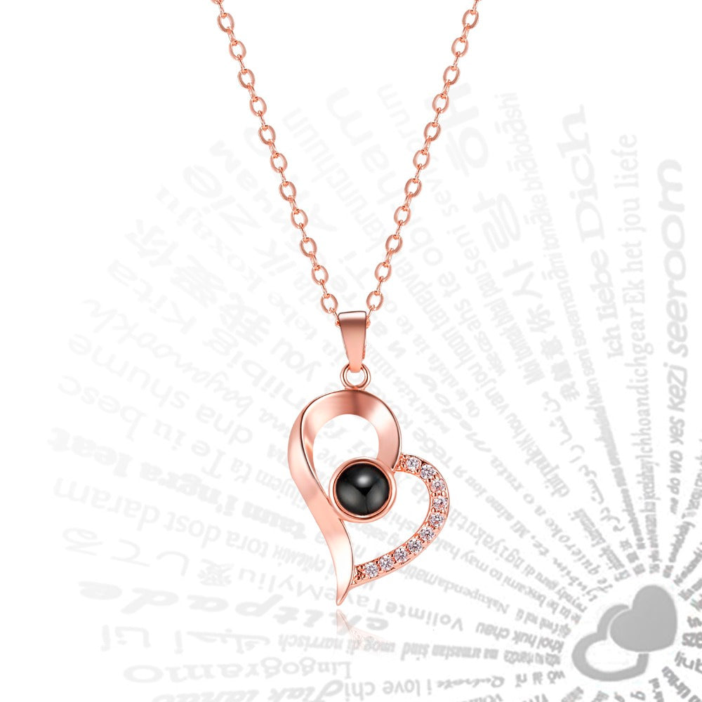 100 TALEN IK HOU VAN JOU IN HARTVORM KETTING™ - de mooiste liefdes ketting